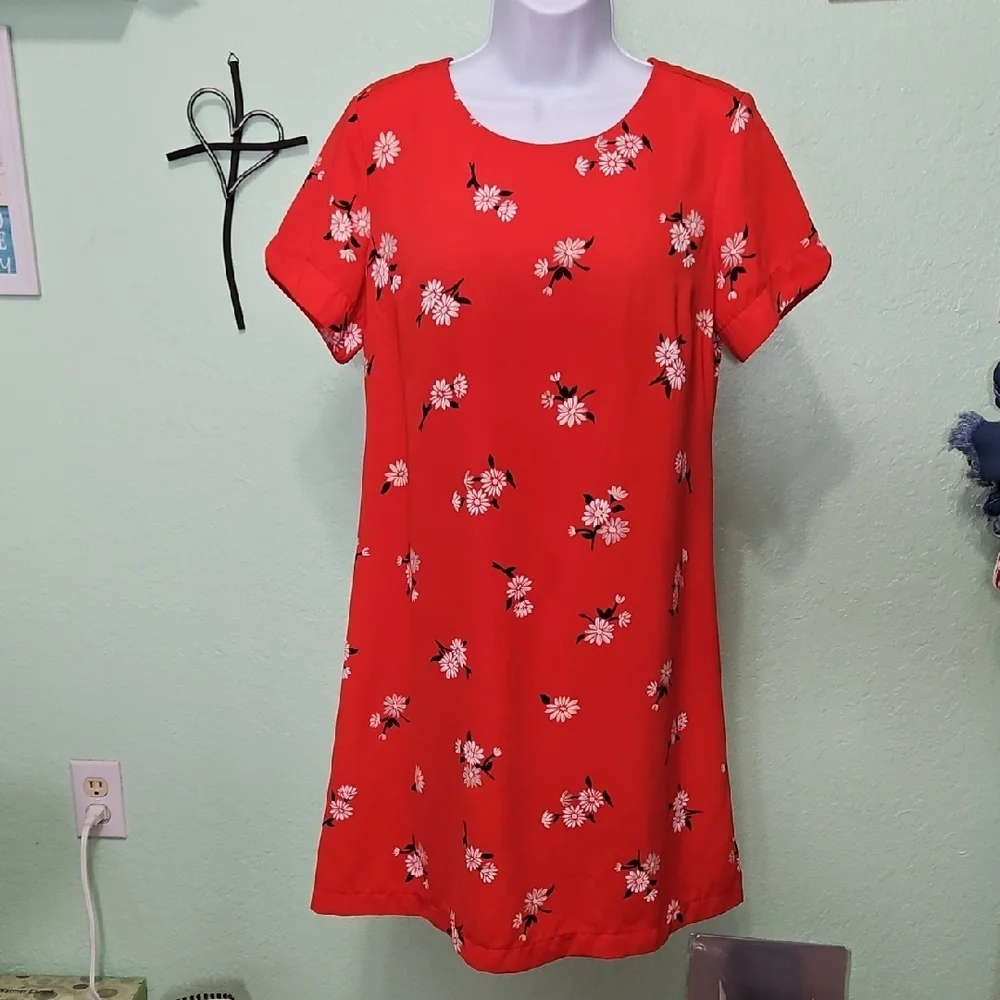 old navy summer dresses Women Fit & Flare Classic Cute Stylist Floral Cami Sun  JNL Trading and xl (18)machine wash according to the care instruction label . Old Navy Red Floral Swing